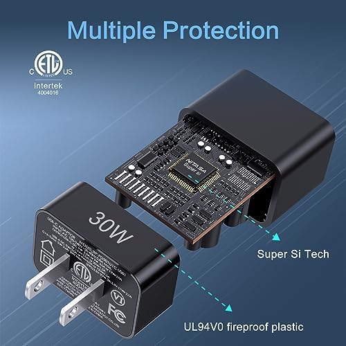 NITASA 30 W Dual Port USB C Wall Charger – Fast Charging Adapter for i Phone 15/16 Pro Max & Samsung S23/S24 – Super Efficient 25 W PPS Technology for Rapid Power Delivery – Ideal for i Pad & Google Pixel 9/8 Pro – Compact Travel Essential with Enhanced Compatibility