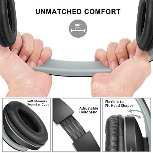 ZIHNIC Bluetooth Over-Ear Headphones – Premium Foldable, Noise-Cancelling Wireless & Wired Headset with Micro SD/TF Card Support and FM Radio – Lightweight Comfort & Superior Sound Quality for Uninterrupted Listening on Mobile Devices and PCs (Black)