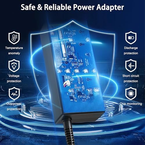 SLE-TECH 65 W USB-C Fast Charging Laptop Charger for Lenovo – Versatile AC Adapter Compatible with Think Pad, Yoga & Chromebook Models – Compact, Lightweight Design for T480, T480 s, C930, C940, 100 e, 300 e, 500 e – Enhanced Safety Features for Reliable Device Protection and Extended Battery Life
