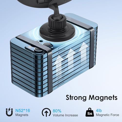 EEEKit Magnetic CD Slot Car Mount, 360° Rotation CD Player Car Phone Holder for Magsafe Case and All Phones, Black – Enhanced Compatibility and Speed