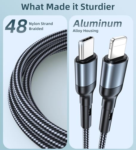 4 FT USB-C Multi-Device Charging Cable Duo for Apple Watch and i Phone – Superior 3-in-2 Charging Solution for i Watch Models and i Phone 16/15/14/13/12/11 & Galaxy S23 – Enhanced Rapid Charging, Exceptional Durability, and Total Convenience for Mobile Users