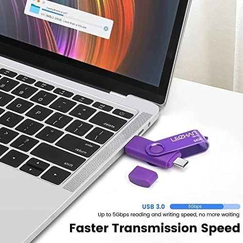 Leizhan 128 GB OTG Flash Drive – Versatile 3-in-1 Type-C, Micro, and USB 3.0 Memory Stick for Super-Fast Transfers – Ideal for Samsung Galaxy, Huawei, LG, Google Pixel, and More Android Devices – Compact and Durable High-Speed Storage Solution for On-the-Go Users
