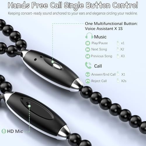 Elevate Your Listening Experience with Beaded Black Wired Earbuds – Tailored for i Phone Models 14, 13, 12, 11 Pro Max, X, XS, XR, 8, and 7 Plus – Ergonomically Designed for Ultimate Comfort, In-Line Microphone for Seamless Calls, Volume Control for Instant Adjustments – Innovative Magnetic Lock for Tangle-Free Storage – Perfect Companion for Music Lovers and Active Lifestyles Seeking Superior Sound Quality and Sleek Style.