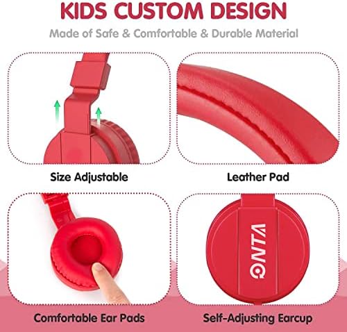 Premium ONTA Kids Headphones – Comfortable Noise-Canceling On-Ear Headset for Young Learners | Durable Wired Earphones Designed for School, Travel, and Home | Perfect Fit for i Pads, Smartphones, and Laptops | Unmatched Sound Quality for Ages 3+
