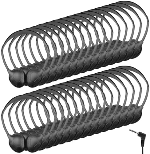 30-Pack Durable Over-Ear Headphones for Kids – Adjustable Wired Audio Solution with Universal 3.5 mm Jack for Enhanced Classroom Learning Experience