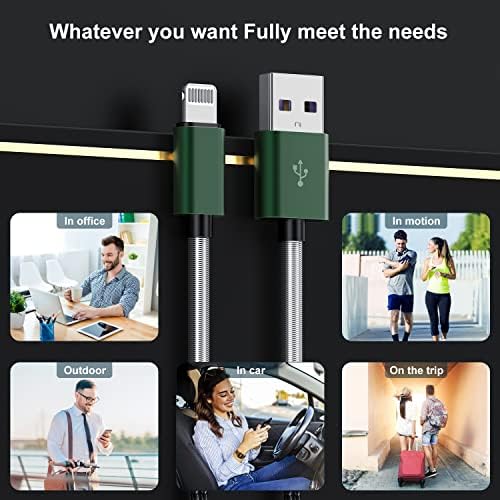 10-Foot Apple MFi Certified USB C to Lightning Charging Cable – Dual Pack High-Speed i Phone Charger for 14/13/12 Series and i Pad – Durable Long Charging Cord for Ultimate Convenience and Flexibility