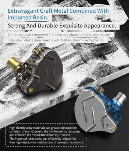 Elevate Your Audio Experience with KZ ZSN Pro X Wired Earbuds – Premium Hybrid IEMs Featuring 1 BA & 1 DD for Rich Bass and Crystal Clear Sound, Ergonomic Comfort for All-Day Wear, Detachable Cable for Personalization, Perfect for Musicians and Audiophiles, Stylish Gold Finish Enhancing Device Compatibility
