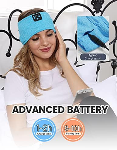 Fulext Bluetooth Sleep Headphones Headband – Ultimate Comfort for Side Sleepers, Thin HD Stereo Sound Quality – Ideal for Insomnia Relief and Travel Convenience – Perfect Gift for Men and Women – Enhanced Compatibility, Long-Lasting Battery Life for All Night Relaxation