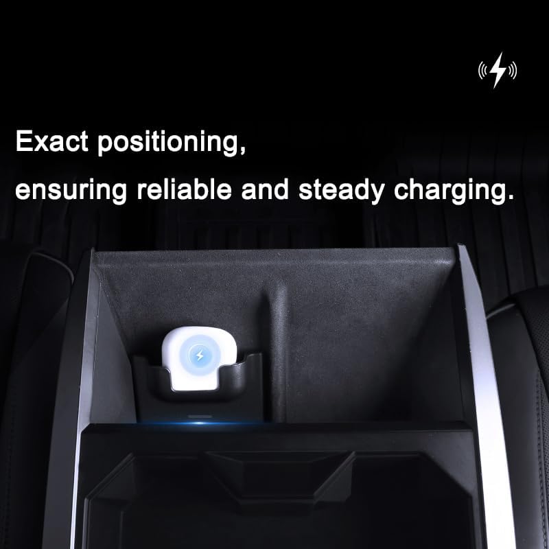 Tesla Cybertruck Wireless Charging Mount for Air Pods Pro (2024-2025) – Fast Charging, Sleek Design, Essential Interior Accessory for Organized Driving