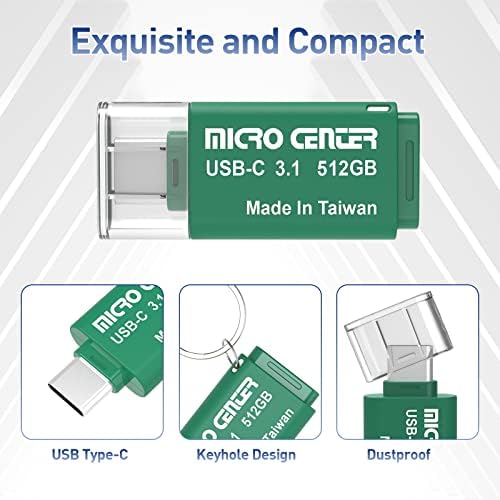 Ultra-Fast INLAND 64 GB Type-C & USB 3.0 Dual Interface Flash Drive – Perfect for Seamless Data Transfer & Portable Storage, 2-Pack Mini Memory Sticks for Effortless File Management