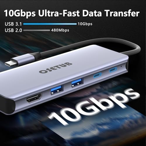 Revolutionary 8-in-1 USB-C Hub with M.2 NVMe/SATA SSD Enclosure – Experience Blazing 10 Gbps Data Transfer, Crystal-Clear 4 K HDMI Output, and Robust 100 W Power Delivery – Ultimate Connectivity Solution for XPS Users and Tech Savvy Professionals