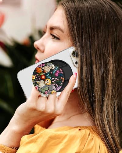 Adorable Cartoon Mag Safe-Compatible Phone Grip Stand – Lightweight Kickstand Ring Holder for Enhanced Usability – Perfect Accessory for i Phone 16/15/14/13/12 with Playful Design for Women and Girls – Durable, Easy-to-Install Magnetic Phone Accessory