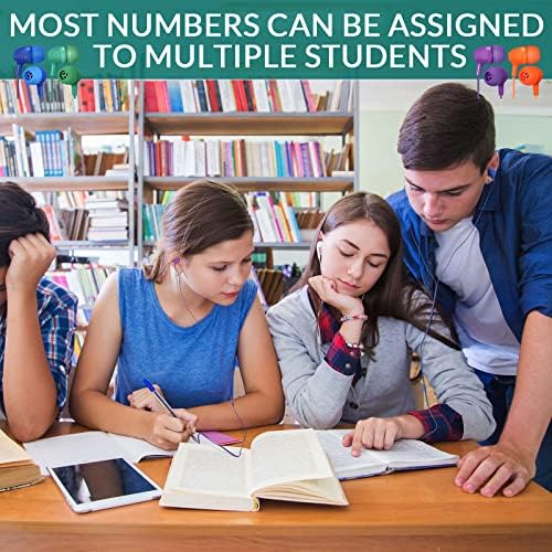 Macarrie 200 Pack Wired Earbuds – Vibrant Classroom & Office Headphones with 3.5 mm Compatibility – Individually Bagged for Hygiene & Seamless Distribution – Lightweight & Durable Design for All-Day Comfort – Ideal for Lectures, Music Listening, and Conference Calls