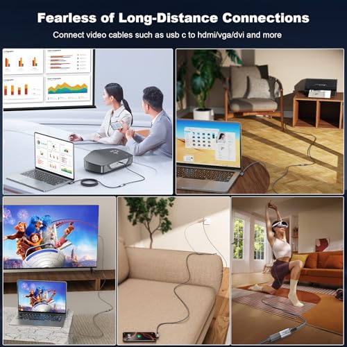 High-Performance 10 FT USB C Extension Cable – 100 W Power Delivery, 10 Gbps Data Transfer, 4 K UHD Video Support – USB 3.2 Gen 2 Male to Female Connector for Fast Charging and Seamless Connectivity with i Phone, Galaxy, PC, Monitor, and SSD – Durable & Versatile Accessory for Enhanced Tech Efficiency