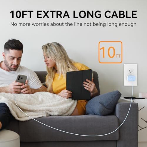 Unlock Rapid Charging Efficiency with the 20 W USB-C Power Adapter and 10 ft Cable – Ideal for i Phone 16, 15 Pro, and Galaxy S24 for Ultimate Portability and Convenience