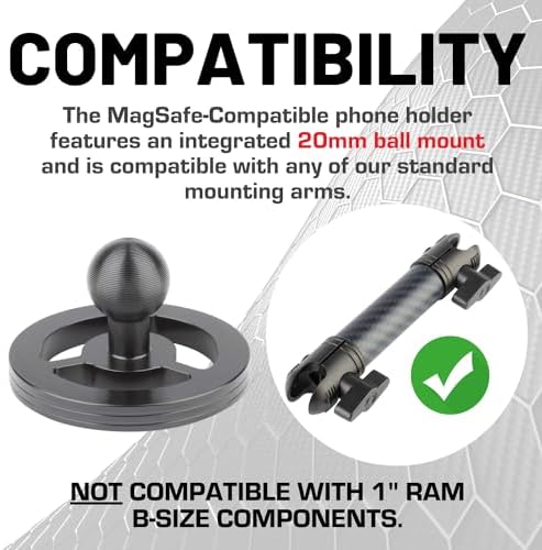 Ultimate Magnetic Dash Mount for i Phone & Smartphones – Innovative Bulletpoint Mag Safe Holder with Adjustable 7 cm Arm and 20 mm Attachment Ball for Enhanced Visibility and Secure Grip in Vehicles – Perfect for Navigation, Hands-Free Calls, and Safe Driving