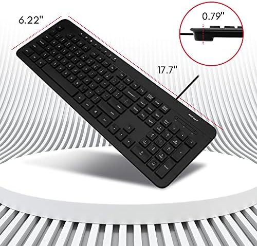 Experience Ultimate Comfort with the Macally Wired Ergonomic Keyboard – USB Full-Size Solution for Windows PC, Ideal for Home & Office Use – Boost Your Typing Efficiency with Integrated Multimedia Keys and Durable Design