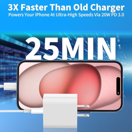 Rapid 20 W USB-C Wall Charger Duo for i Phone 14 & More – Stuffcool MFi Certified 6 FT Type C to Lightning Cable Included – Compact Fast Charging Power Adapter for Swift Device Recharging & Ultimate Safety Features