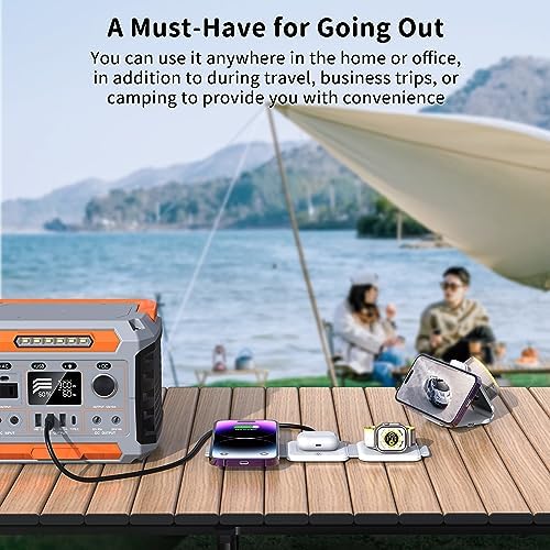 Ultimate 3-in-1 Portable Magnetic Wireless Charger – Fast Charging Travel Station for i Phone 16/15/14/13, Apple Watch & Air Pods Pro/4/3 (Adapter Included) – Superior Compatibility & Efficiency for On-the-Go Power Needs