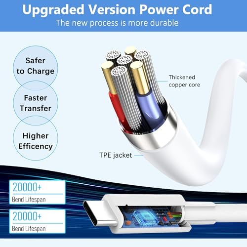 Ultra-Fast 100 W USB-C Charger for Mac Book Pro & Air – Compact Power Adapter with Enhanced Charging Efficiency for 13-16 Inch Models | Compatible with All USB-C Devices | Safety Certified with Smart Chip Protection – Perfect for On-the-Go Power Needs