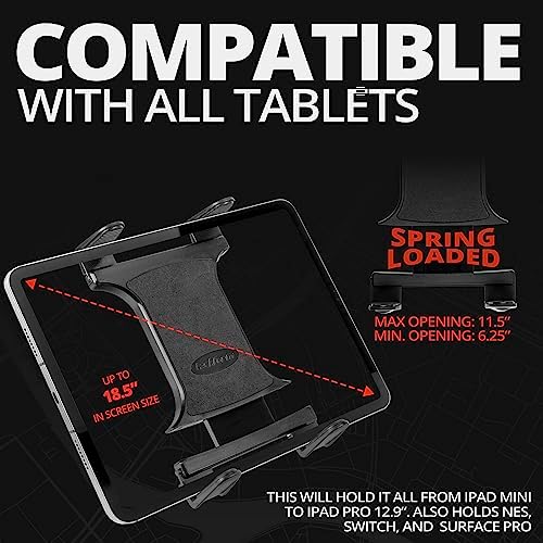 Tackform Enduro Series Heavy-Duty Drill Base Tablet Mount – Unmatched Stability for i Pad and Tablets in Trucks & Workspaces | ELD Compliant, 360° Rotation, Compatible with i Pad Mini, i Pad Pro 12.9, Galaxy S, Surface Pro, and Switch – Engineered for Professionals Seeking Precision and Convenience