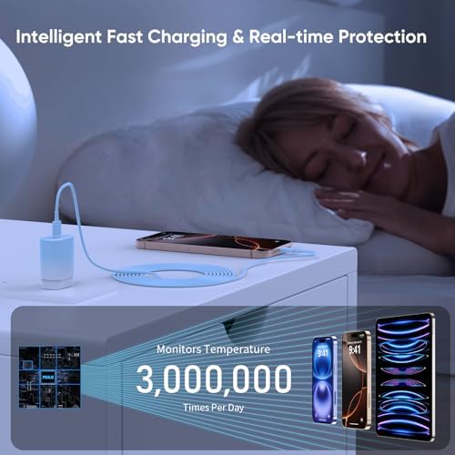 30 W Fast Charger for i Phone 15 Pro Max – 10 FT USB-C Cable & PD 3.0 Power Block | Rapid Charging for i Pad Pro/Air & Samsung S24 – Sleek Black Design for Ultimate Convenience and Durability