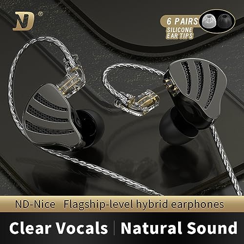 Unleash Superior Sound Quality with CCA ND Nice Hybrid Driver IEM Earphones – Premium Audio Precision Featuring 1 BD & 1 DD, Durable Metal Faceplate, and Versatile 2-Pin Detachable Cable for Ultimate Comfort and Compatibility