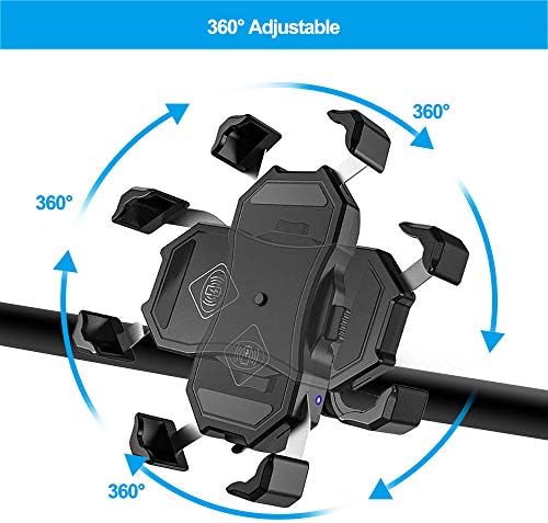 Transform Your Motorcycle Experience with the i MESTOU 15 W Qi Wireless Charger & Dual Phone Holder – Universal Fit for 3.5-6.8 Inch Devices, Fast Charging, and Waterproof Durability for All Conditions