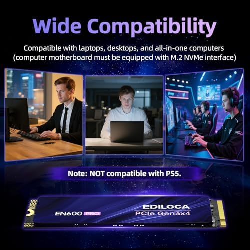 Unleash Blazing Performance with the EN600 PRO 256 GB NVMe SSD – Lightning-Fast 3200 MB/s Speeds for Gamers & Creators, PCIe 3.0 Gen 3 x4 M.2 2280 Internal Drive with Advanced SLC Cache and 3 D NAND TLC, Equipped with Graphene Cooling Sticker for Optimal Durability and Compatibility with PCs, Desktops, and Laptops – Elevate Your Storage Experience Now!