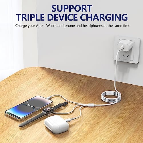 Premium 5 W Fast Charging USB C Cable for Apple Watch – 6 ft Magnetic Charger, MFi Certified, Compatible with Series SE2/8/7 & All Sizes 38 mm to 45 mm – Reliable & Efficient Power Solution for On-the-Go Users