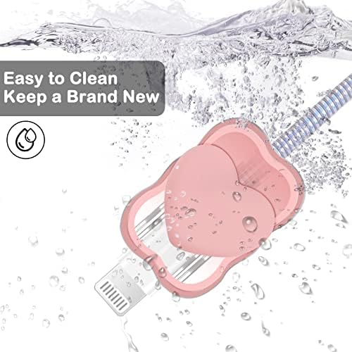 Charming Kawaii Waves DIY Cable Protector for i Phone Chargers – 3 D Love Heart Design, Durable Data Cable Saver for i Phone 11, 12, 13, 14, Pro Max, XS, XR, X, 7, 8 Plus – Lightweight & Easy to Install for Enhanced Charging Experience – Perfect i Phone Charger Accessory to Prevent Fraying and Damage