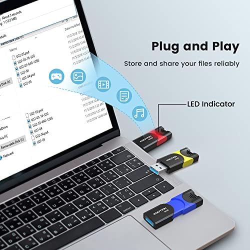 KOOTION 256 GB USB 3.0 Flash Drive – High-Speed Retractable Thumb Drive with Rugged Design and LED Indicator for Reliable Data Storage and Transfer – Ideal Memory Stick for Professionals and Students