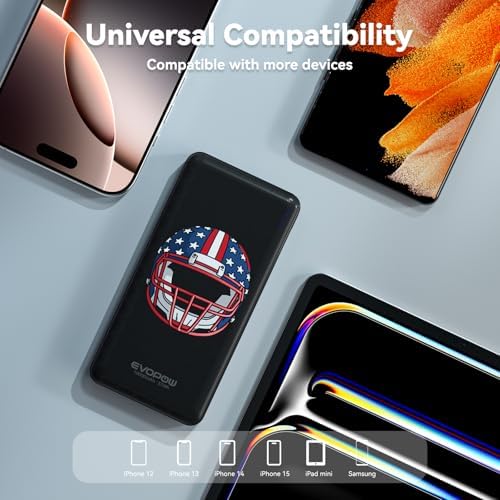 Ultra-Slim 10,000 m Ah Dual-Pack Portable Charger – 15 W Fast Charging Power Bank with USB-C Compatibility for i Phone, Samsung, Pixel & More – Effortless Mobility & Reliable Power Solutions