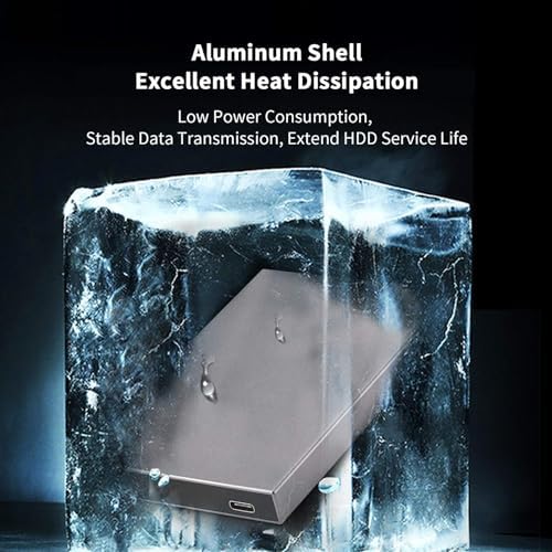 SSK Premium Aluminum 2.5″ Hard Drive Enclosure – USB C 3.1 Gen 2 Adapter for 2.5″ SATA III SSD & HDD with UASP Support – Ideal for WD, Seagate, PS4 & Xbox – Enhanced Speed & Durability for Seamless Data Access