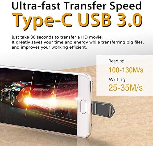 KEXIN 64 GB USB C Flash Drive – Ultra-Fast USB 3.0 Dual Connector Mini Drive for Type-C Devices – Portable OTG Memory Stick for Android Smartphones & Tablets – Robust Metal Design for Everyday Use
