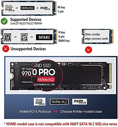 xiwai USB 3.1 USB-C to NVMe M-Key M.2 SSD External Converter Adapter – Vertical Design for Fast Data Transfers & Universal Compatibility – Ideal for Gamers and Creators