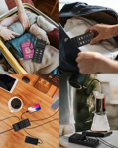 Ultimate Family-Sized 10-Port USB Charging Hub with Smart Auto-Detect Technology – Efficient Multi-Device Power Station for Home and Office – Rapid Charging Solution for Smartphones, Tablets, and Headphones – Safety-Enhanced USB Charger Station for Seamless Connectivity