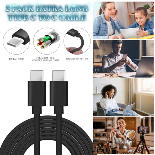 Samsung 25 W Super Fast Charger Bundle – Dual USB-C Wall Charger with 10 FT Quick Charge Cable for Galaxy Devices – Enhanced Speed, Portability, and Compatibility for S25 Ultra, S24, S23, S22, S21, S20, A14, A54, Z Fold 6/5, Z Flip 6/5