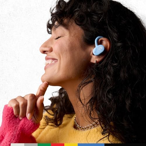 Skullcandy Push Play Active Wireless Earbuds – Premium Bluetooth Headphones with Advanced Noise Isolation, 34-Hour Battery Life, Ultra-Secure Over-Ear Fit, Sweat & Water Resistant, Integrated Microphone for Seamless i Phone & Android Use – Trendy Preppy Blue for Dynamic Lifestyles