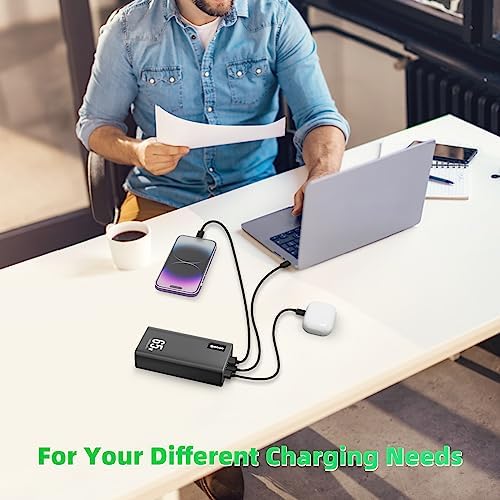 High-Capacity 50000 m Ah Fast Charging Power Bank – 65 W USB-C Portable Charger for Laptops, Phones & Tablets – Compatible with Mac Book, Dell, i Phone 14/13 – Stylish Blue Design for Ultimate Convenience and Reliability