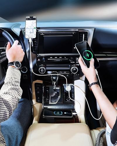 Premium 3-Port 67 W USB-C Car Charger for i Phone 16 & 15 – Dual Pack Fast Charging Adapter with Two 3 FT Cables – Multi-Device Compatibility for i Pads & Air Pods – Compact, Durable Design for Road Trips & Daily Commutes