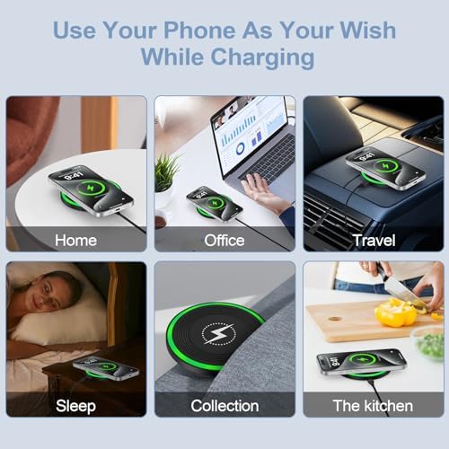 Dual Pack 15 W Fast Wireless Charger for Motorola Razr 2024/Edge 2024/G Power 2025 & Samsung S25 Ultra/Z Fold 6 – Efficient Charging Station with Sleek Design and Enhanced Safety Features for Home and Office Use