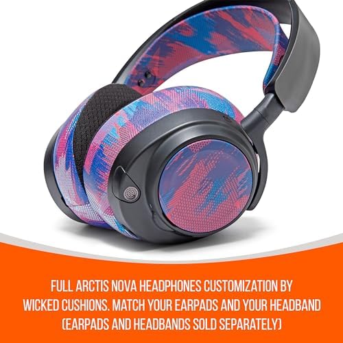 Revamp Your Sound with Wicked Cushions Red Speaker Plates for Arctis Nova Headsets | Ultimate Compatibility for Pro Wireless, Pro Wired, Nova 7, 7 X, and 7 P Models | Enhance Style and Audio Quality Seamlessly | Experience Unmatched Comfort and Effortless Installation | Upgrade to Superior Performance Today