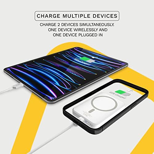 Fuel 5000 m Ah Magnetic Wireless Power Bank for i Phone – Ultra-Fast Charging with USB-C Port, Mag Safe Compatible – Sleek & Portable Battery Pack for i Phone 16 Pro Max, 15 Pro Max, 14 Pro, 13 Pro – Effortless Magnetic Alignment & Enhanced Durability