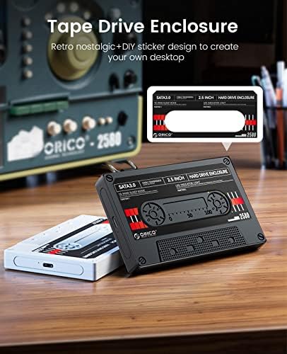 ORICO USB C to SATA III 2.5-Inch Hard Drive Enclosure – High-Speed UASP Supported Case for 9.5 mm & 7 mm SSD/HDD, Max 6 TB Storage, Compatible with WD, Seagate, Toshiba, Samsung, Hitachi, Perfect for PS5 & Xbox Gaming – Durable, Portable & Plug-and-Play Solution for Enhanced Data Protection and Accessibility