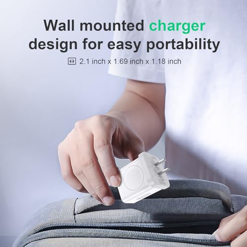 20 W PD 3-in-1 Fast Charger for Apple Watch, i Phone & Air Pods – Magnetic Wireless Charging Station with Dual USB Ports – Compact USB-C Wall Charger for Ultimate Portability and Enhanced Device Compatibility