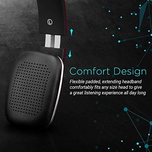 August EP636 Wireless Bluetooth Headphones – Premium On-Ear Design with NFC Technology for Instant Pairing – High-Fidelity Audio Performance for Audiophiles and Professionals – Long-Lasting 10-Hour Battery for Uninterrupted Listening – Built-In Microphone for Effortless Hands-Free Communication – Ideal for Commuters, Fitness Enthusiasts, and Daily Use