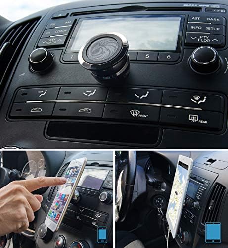 All-Metal Universal Car Phone Mount with Magnetic Grip – Secure Smartphone & GPS Holder for Dashboard – Enhance Driving Safety and Comfort – 360-Degree Rotation & Easy Installation – Compatible with All Devices