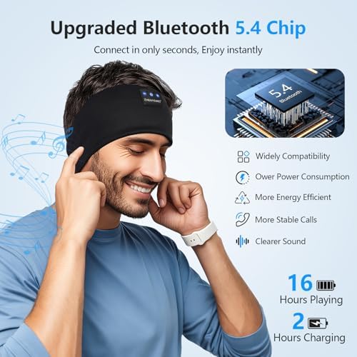 Transform Your Rest with Premium Bluetooth 5.4 Sleep Headphones – Lightweight Headband Design with HD Stereo Sound for Yoga, Jogging, and Travel – Ultimate Comfort and Insomnia Relief Gift in Stylish Gray – Seamless Connectivity and Versatile Use for Active Lifestyles