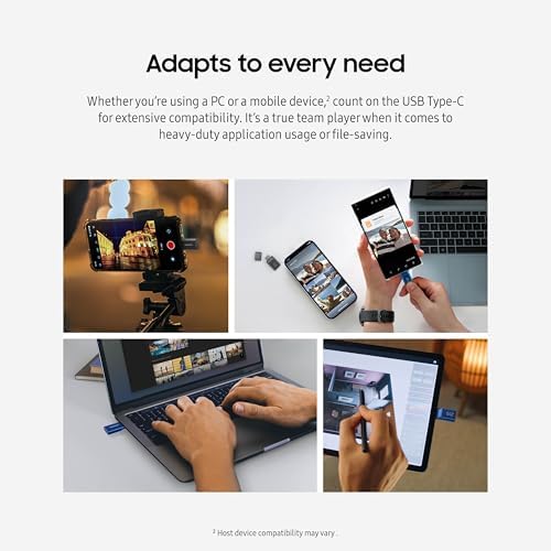 Samsung 512 GB USB 3.2 Type-C Flash Drive – Ultra-Fast 400 MB/s Data Transfer, Durable and Portable External Storage for Computers & Mobile Devices, MUF-512 DA4/AM – Perfect for Professionals and Students in 2024